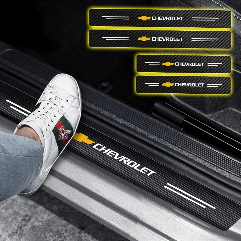 Car Door Edge Guard - 4 個車の改造ドアプロテクターアンチスクラッチテープトランクシルスカッフドアエッジステッカーシボレーシルバラードインパラマリブクルーズ用