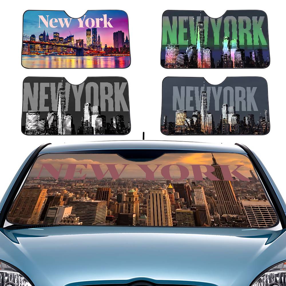 Car Accessories York - ニューヨーク風の美的デザインカーサンシェード、フロントガラスカバー、サンシェード、オートバイザー、カーアクセサリー