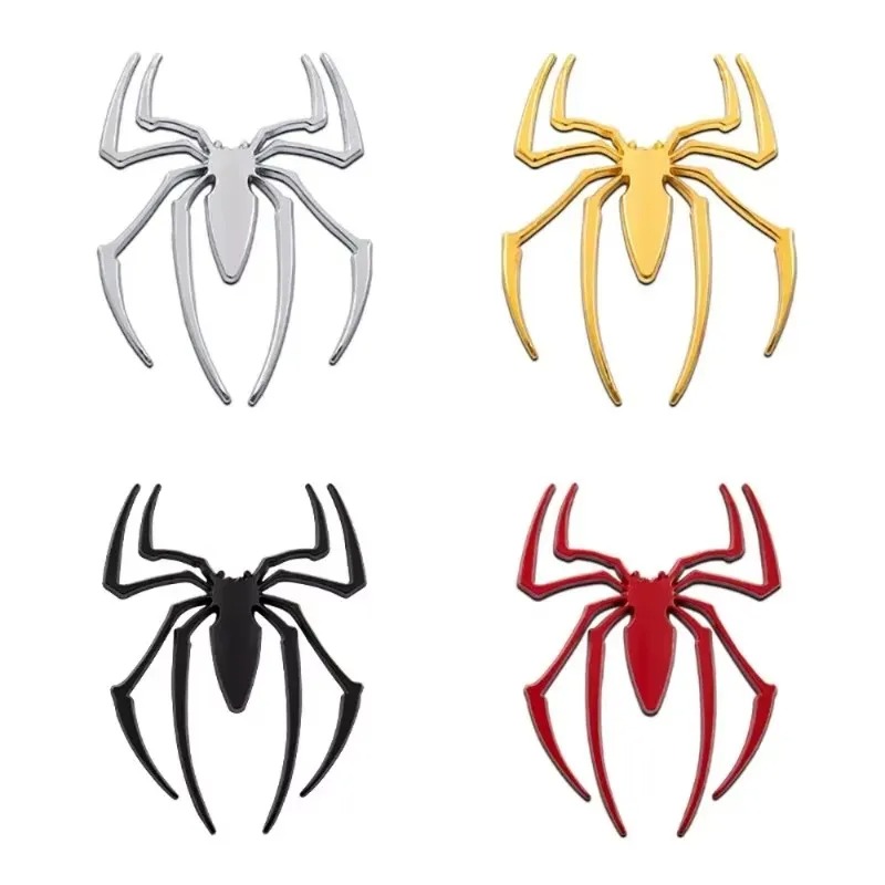 Car Accessories Exterior - 3Dメタルカーステッカー、スパイダーカーロゴ、クロームバッジ、カーバッジデカール、車型デコレーション、車外装アクセサリー