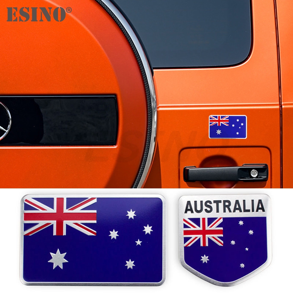 Car Accessories Australia - カースタイリング新デザインオーストラリア国旗セット 3D メタルクロームアルミ合金 3D エンブレムバッジステッカーデカール自動車アクセサリー