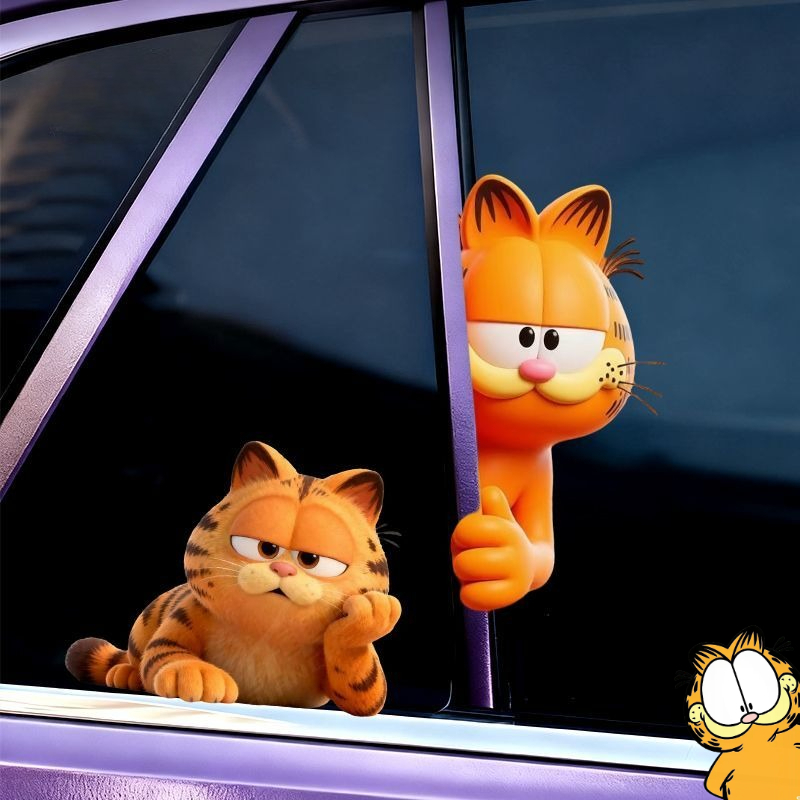 Car Accessories Workshop - ガーフィールドアニメ漫画かわいい面白い密かに観察しているステッカーかわいい車車の窓傷カバー装飾ステッカー卸売