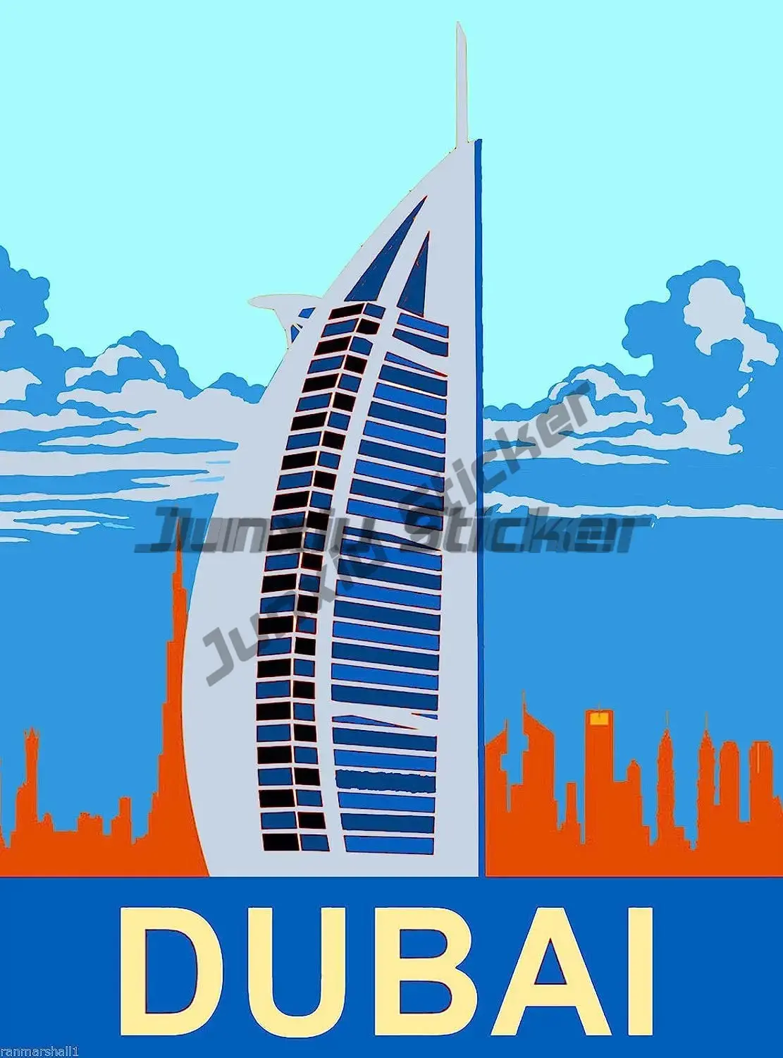 Car Accessories In Dubai - UAE ドバイ国旗車のステッカーキャンピングカー車オートバイ自転車スクーターカヤックカーアクセサリービニール自己粘着デカール