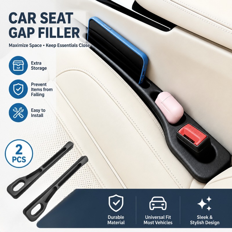 Car Accessories Exterior - 2個入り 車のシート隙間埋め具 各種車種対応 - シート隙間から物が落ちるのを防ぐインテリアトリム収納アクセサリー