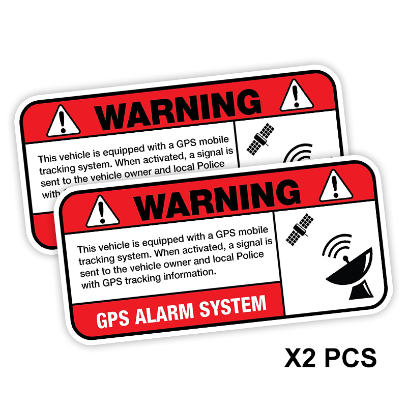 Car Accessories Australia - Y315 # 2 個の警告 GPS 警報システムステッカー車のビニールデカール防水装飾車のステッカー