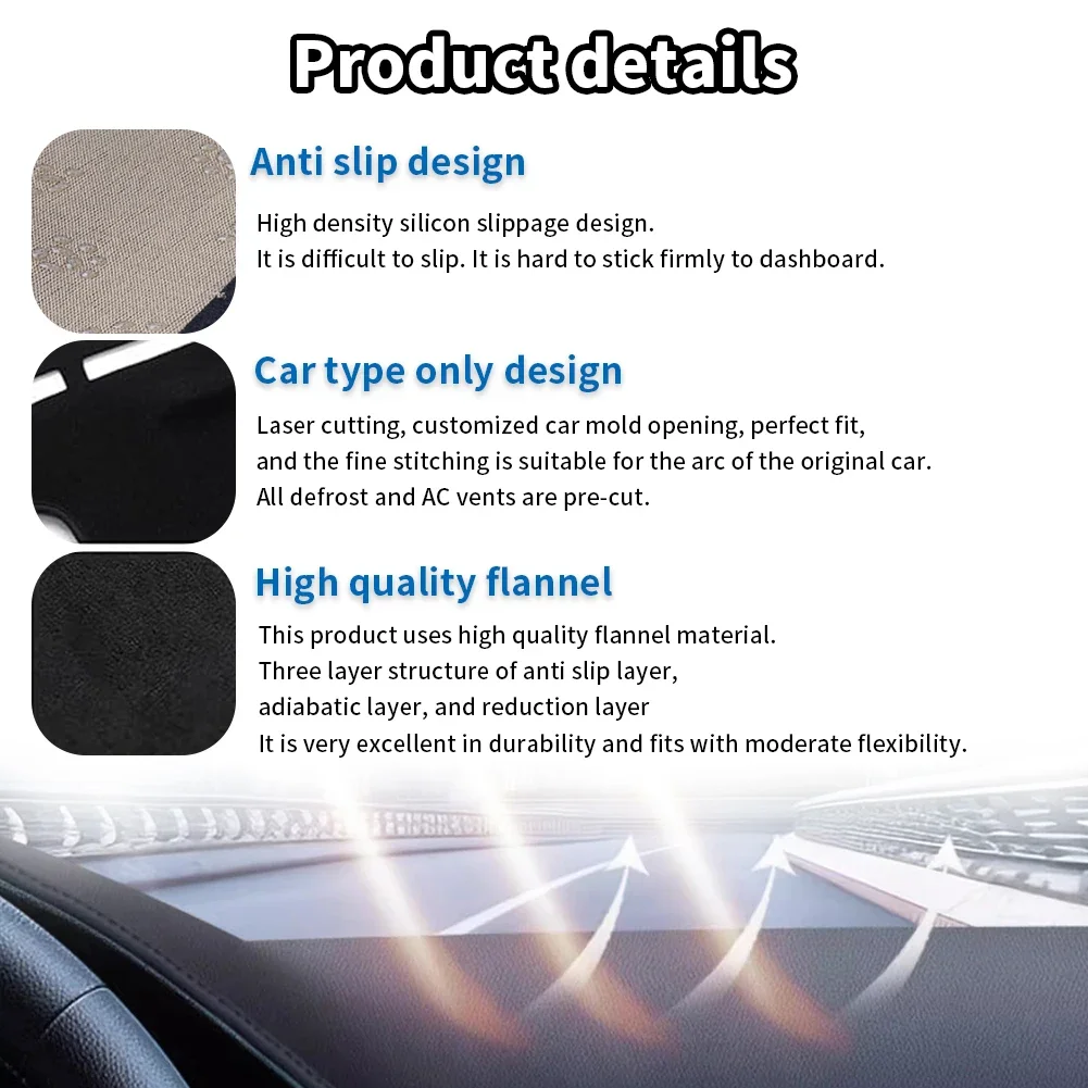 VW ジェッタ 7 A7 MK7 2019-2023 カスタ - Car Anti-Slip Dashboard Mat のレビューと価格