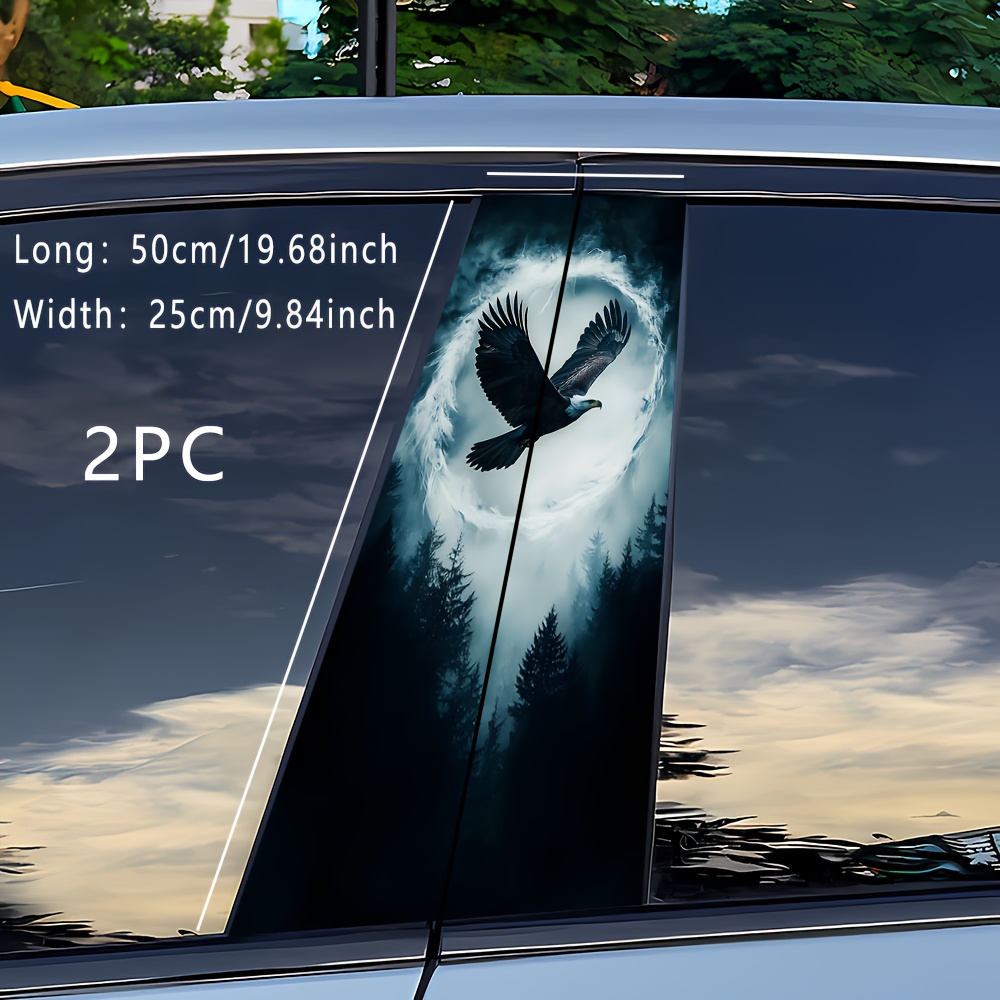 2 ピース車 B ピラーステッカージャングルイーグルデザイン - Car Accessories Quotes のレビューと価格