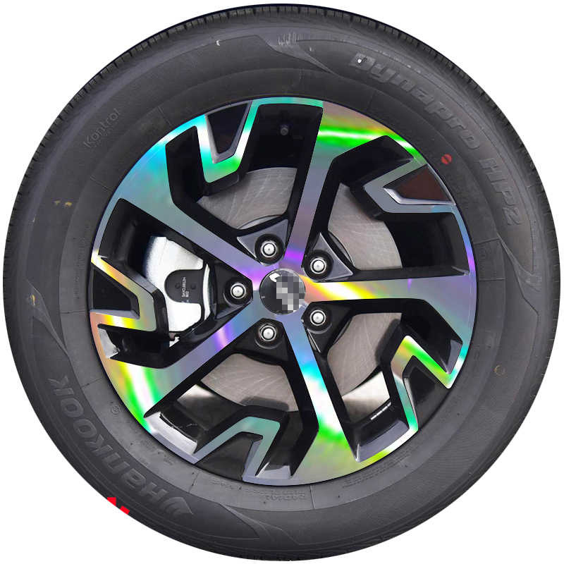 虹色の車輪ハブステッカー、自己粘着ホログラフィックデカール、 - Car Accessories Quotes のレビューと価格