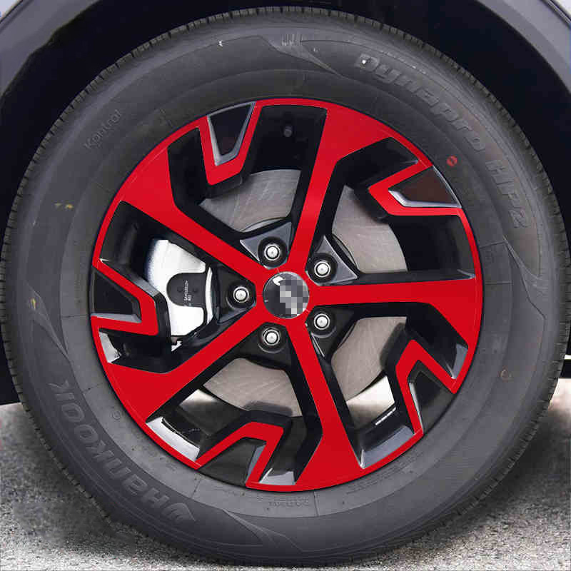 虹色の車輪ハブステッカー、自己粘着ホログラフィックデカール、 - Car Accessories Quotes のレビューと価格