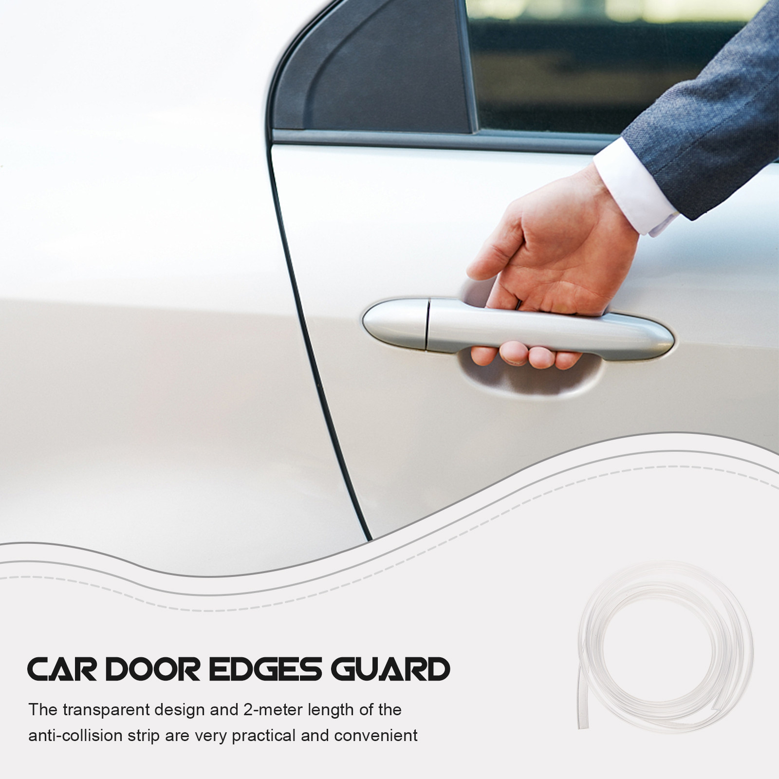 1ロール 透明ゴム製ドアエッジガード 自動車用ドア保護ストリ - Car Door Edge Guard のレビューと価格