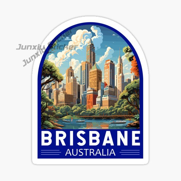 オーストラリアブリスベン旗ビニール自己粘着車ステッカー風景旅 - Car Accessories Australia のレビューと価格