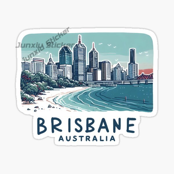 オーストラリアブリスベン旗ビニール自己粘着車ステッカー風景旅 - Car Accessories Australia のレビューと価格