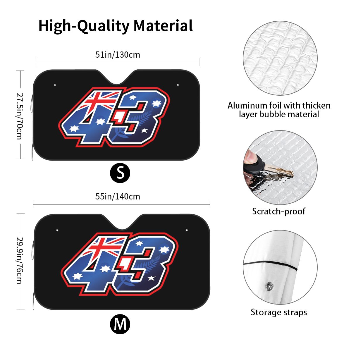 ジャックミラー番号 43 オーストラリアサンシェードフロント - Car Accessories Australia のレビューと価格