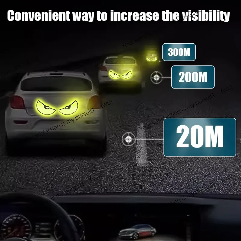 車の反射ステッカー、夜間の安全運転、小悪魔、モンスターアイ反 - Car Accessories For Night Driving のレビューと価格