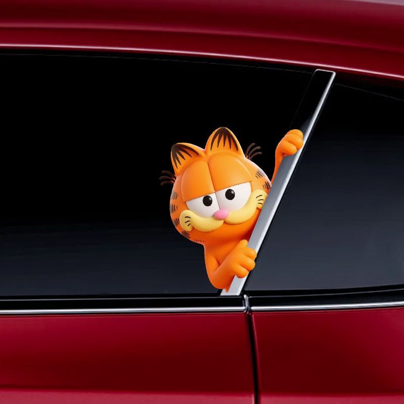 ガーフィールドアニメ漫画かわいい面白い密かに観察しているステ - Car Accessories Workshop のレビューと価格