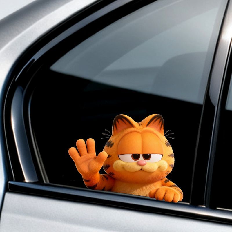 ガーフィールドアニメ漫画かわいい面白い密かに観察しているステ - Car Accessories Workshop のレビューと価格