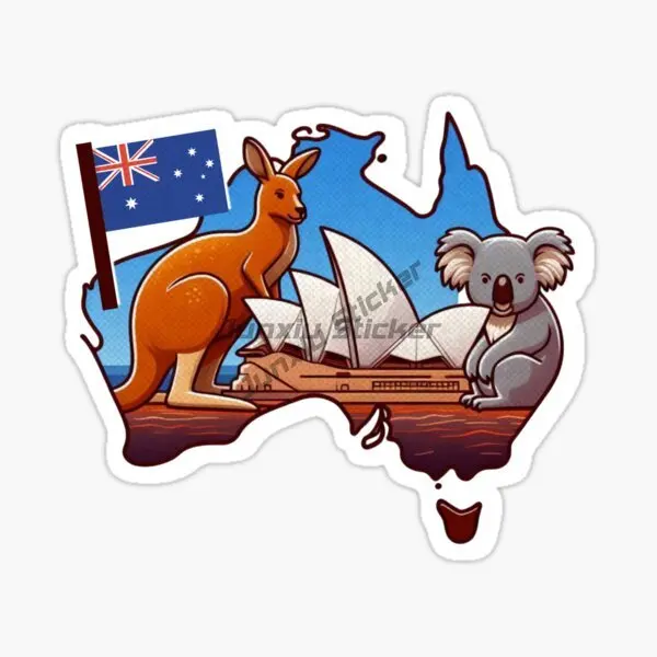 AUS オーストラリア国旗地図風景エンブレムクリエイティブ  - Car Accessories Australia のレビューと価格