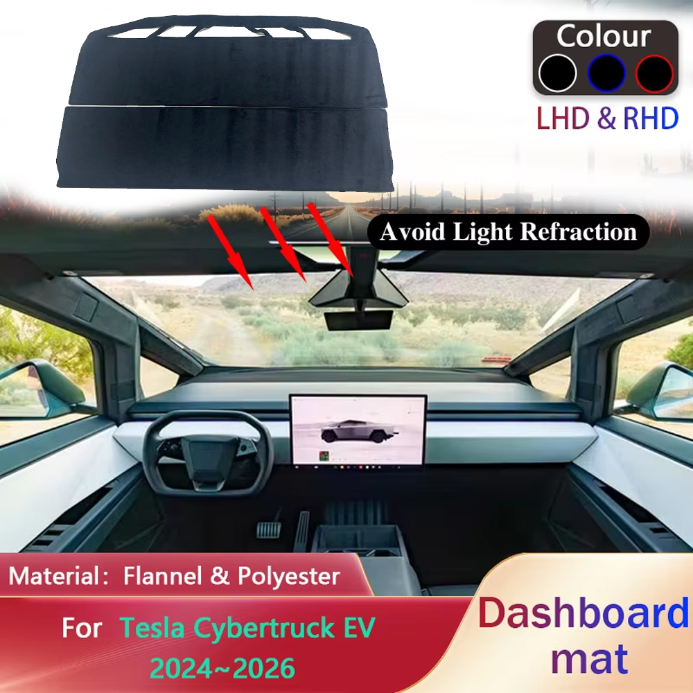 テスラ・サイバートラックEV 2024～2026用ダッシュボ - Car Anti-Slip Dashboard Mat のレビューと価格